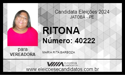 Candidato RITONA 2024 - JATOBÁ - Eleições