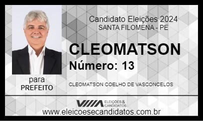 Candidato CLEOMATSON 2024 - SANTA FILOMENA - Eleições