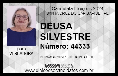 Candidato DEUSA SILVESTRE 2024 - SANTA CRUZ DO CAPIBARIBE - Eleições