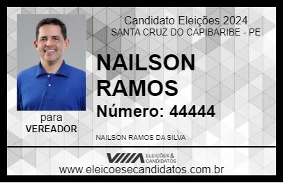 Candidato NAILSON RAMOS 2024 - SANTA CRUZ DO CAPIBARIBE - Eleições