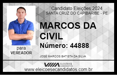 Candidato MARCOS BATISTA 2024 - SANTA CRUZ DO CAPIBARIBE - Eleições