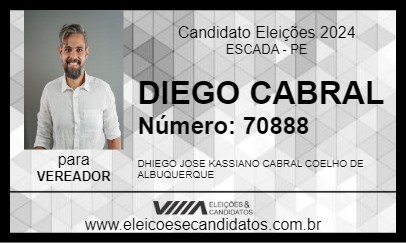 Candidato DIEGO CABRAL 2024 - ESCADA - Eleições