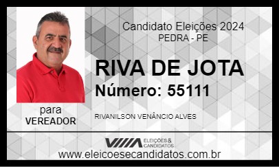 Candidato RIVA DE JOTA 2024 - PEDRA - Eleições