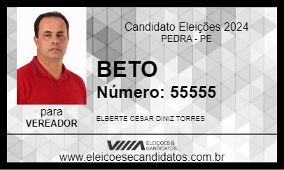 Candidato BETO 2024 - PEDRA - Eleições