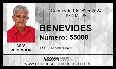 Candidato BENEVIDES 2024 - PEDRA - Eleições