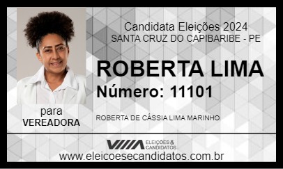 Candidato ROBERTA LIMA 2024 - SANTA CRUZ DO CAPIBARIBE - Eleições