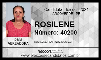 Candidato ROSILENE 2024 - ARCOVERDE - Eleições