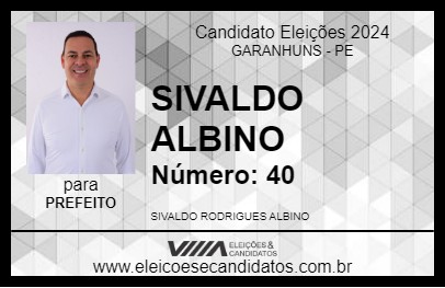 Candidato SIVALDO ALBINO 2024 - GARANHUNS - Eleições