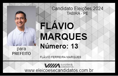 Candidato FLÁVIO MARQUES 2024 - TABIRA - Eleições