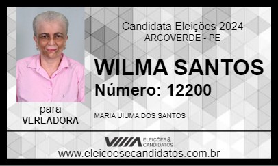 Candidato WILMA SANTOS 2024 - ARCOVERDE - Eleições