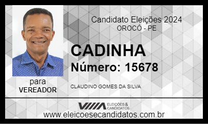 Candidato CADINHA 2024 - OROCÓ - Eleições