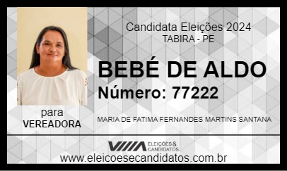 Candidato BEBÉ DE ALDO 2024 - TABIRA - Eleições