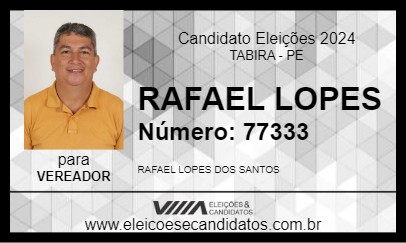 Candidato RAFAEL LOPES 2024 - TABIRA - Eleições