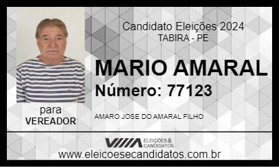 Candidato MARIO AMARAL 2024 - TABIRA - Eleições