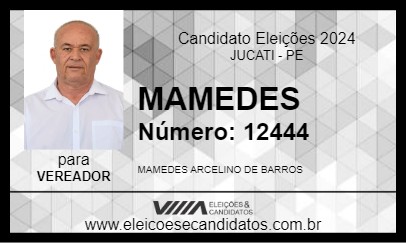 Candidato MAMEDES 2024 - JUCATI - Eleições