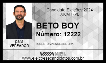 Candidato BETO BOY 2024 - JUCATI - Eleições