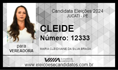 Candidato CLEIDE 2024 - JUCATI - Eleições