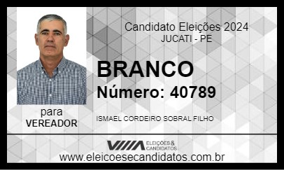 Candidato BRANCO 2024 - JUCATI - Eleições