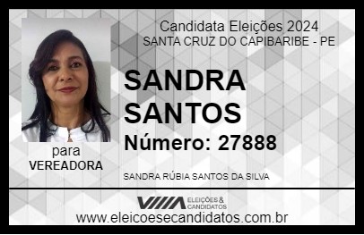 Candidato SANDRA  SANTOS 2024 - SANTA CRUZ DO CAPIBARIBE - Eleições