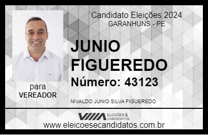 Candidato JUNIO FIGUEREDO 2024 - GARANHUNS - Eleições