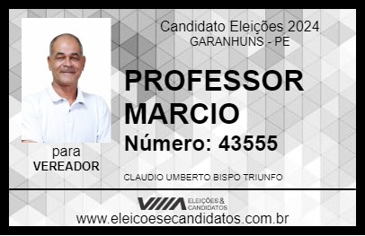 Candidato PROFESSOR MARCIO 2024 - GARANHUNS - Eleições