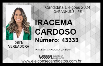 Candidato IRACEMA CARDOSO 2024 - GARANHUNS - Eleições