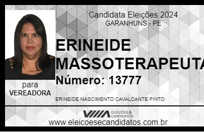 Candidato ERINEIDE MASSOTERAPEUTA 2024 - GARANHUNS - Eleições