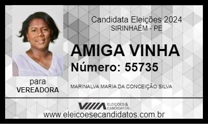 Candidato AMIGA VINHA 2024 - SIRINHAÉM - Eleições