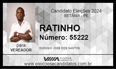 Candidato RATINHO 2024 - BETÂNIA - Eleições