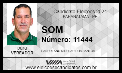 Candidato SOM 2024 - PARANATAMA - Eleições