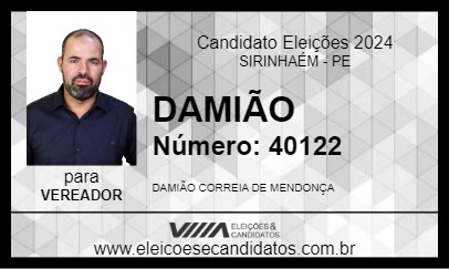 Candidato DAMIÃO 2024 - SIRINHAÉM - Eleições