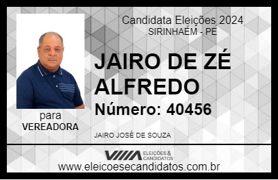 Candidato JAIRO DE ZÉ ALFREDO 2024 - SIRINHAÉM - Eleições