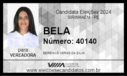 Candidato BELA 2024 - SIRINHAÉM - Eleições