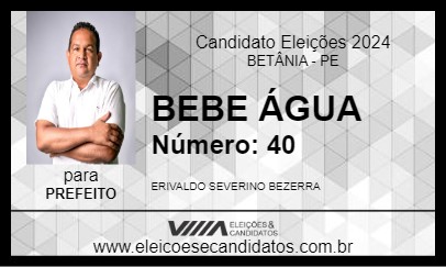 Candidato BEBE ÁGUA 2024 - BETÂNIA - Eleições