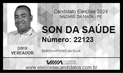 Candidato SON DA SAÚDE 2024 - NAZARÉ DA MATA - Eleições