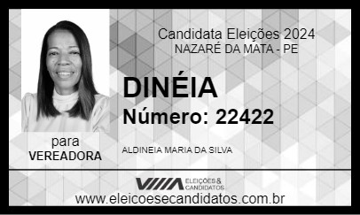 Candidato DINÉIA 2024 - NAZARÉ DA MATA - Eleições