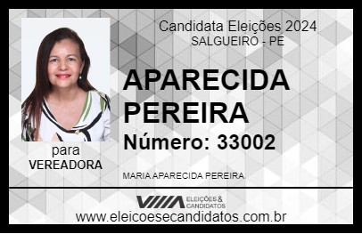 Candidato APARECIDA PEREIRA 2024 - SALGUEIRO - Eleições