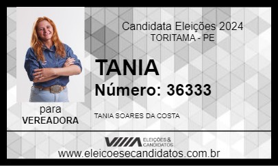 Candidato TANIA 2024 - TORITAMA - Eleições