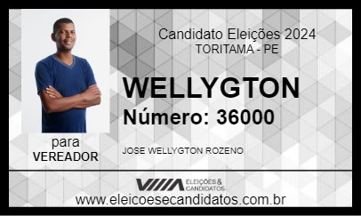 Candidato WELLYGTON 2024 - TORITAMA - Eleições