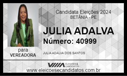 Candidato JULIA ADALVA 2024 - BETÂNIA - Eleições