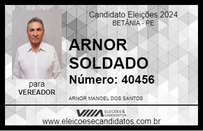 Candidato ARNOR SOLDADO 2024 - BETÂNIA - Eleições