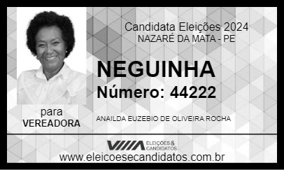 Candidato NEGUINHA 2024 - NAZARÉ DA MATA - Eleições