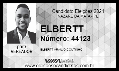 Candidato ELBERTT 2024 - NAZARÉ DA MATA - Eleições