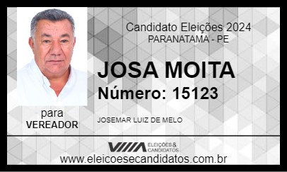 Candidato JOSA MOITA 2024 - PARANATAMA - Eleições