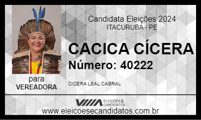 Candidato CACICA CÍCERA 2024 - ITACURUBA - Eleições