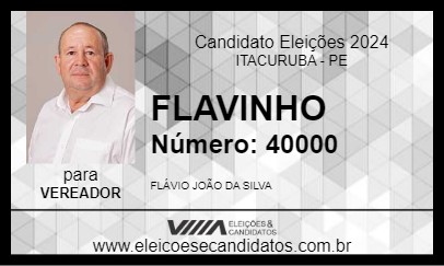 Candidato FLAVINHO 2024 - ITACURUBA - Eleições