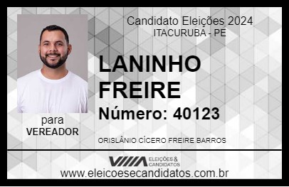 Candidato LANINHO FREIRE 2024 - ITACURUBA - Eleições