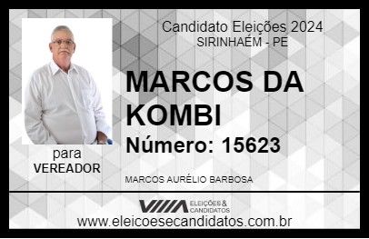 Candidato MARCOS DA KOMBI 2024 - SIRINHAÉM - Eleições