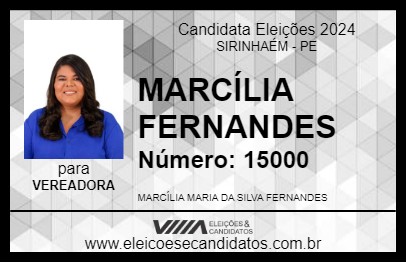 Candidato MARCÍLIA FERNANDES 2024 - SIRINHAÉM - Eleições