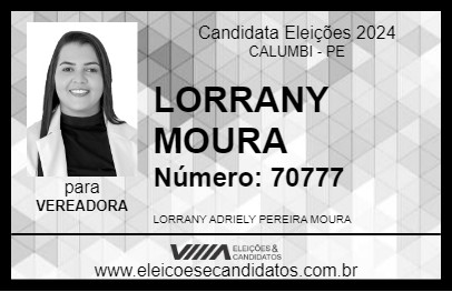 Candidato LORRANY MOURA 2024 - CALUMBI - Eleições